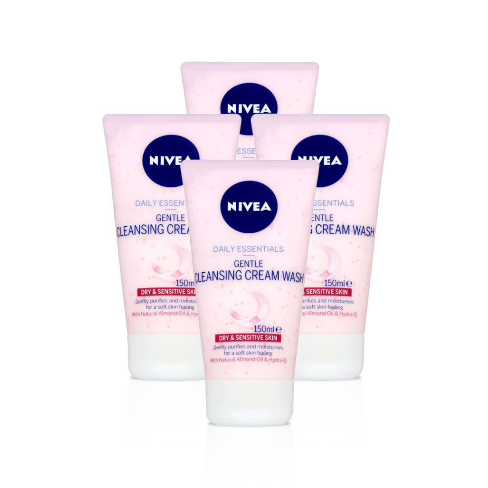 Nivea Gentle Cleansing Cream Wash 150 مل - حزمة من 4
