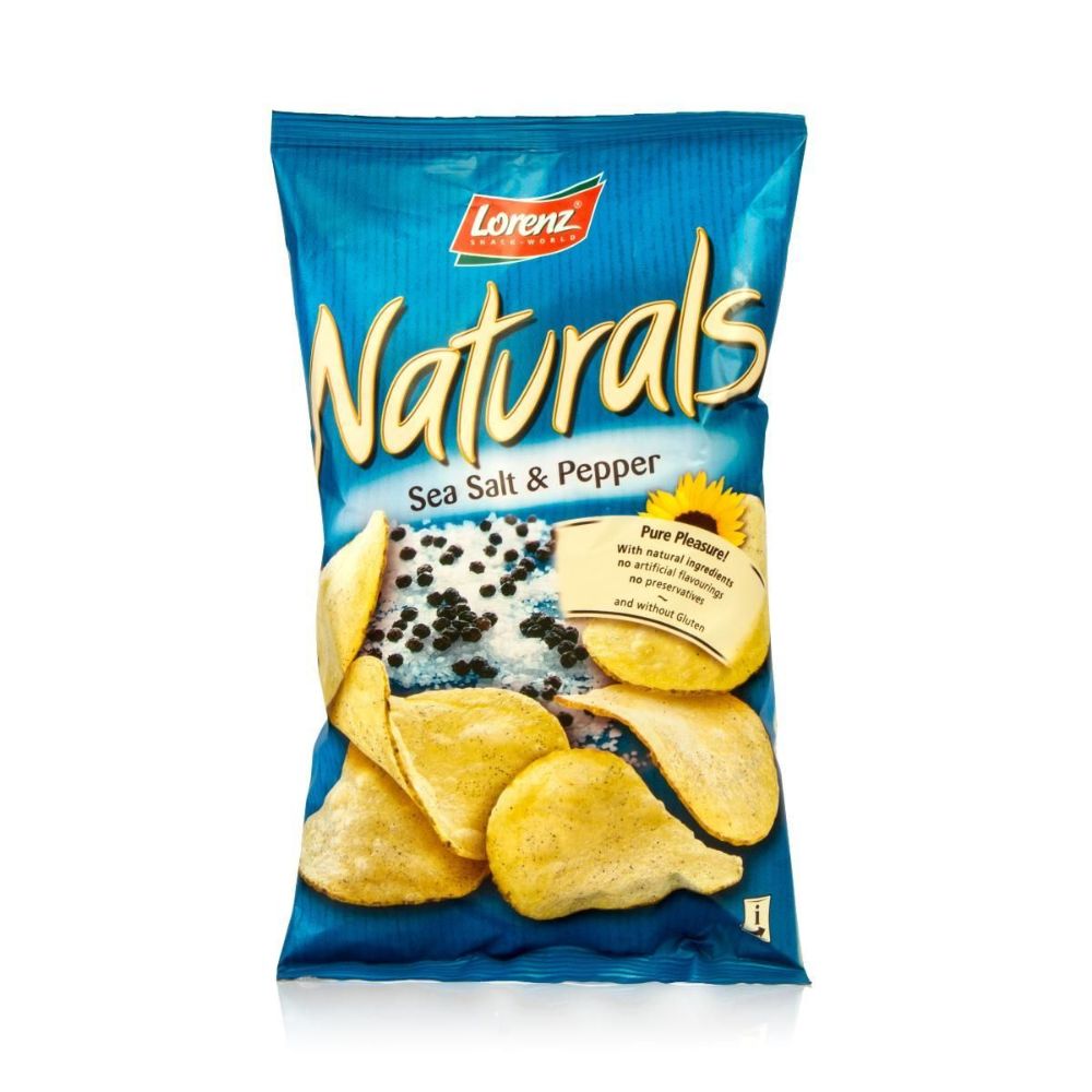 Lorenz Naturals Sea Salt & Pepper Chips 100g - (Pack Of 12) - Billjumla.com