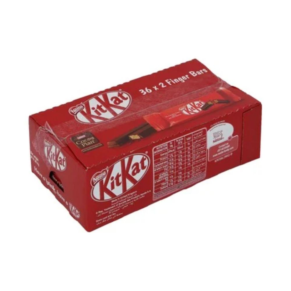 Nestle KitKat Milk Chocolate Bar 2 Fingers (Pack of 36 pieces)