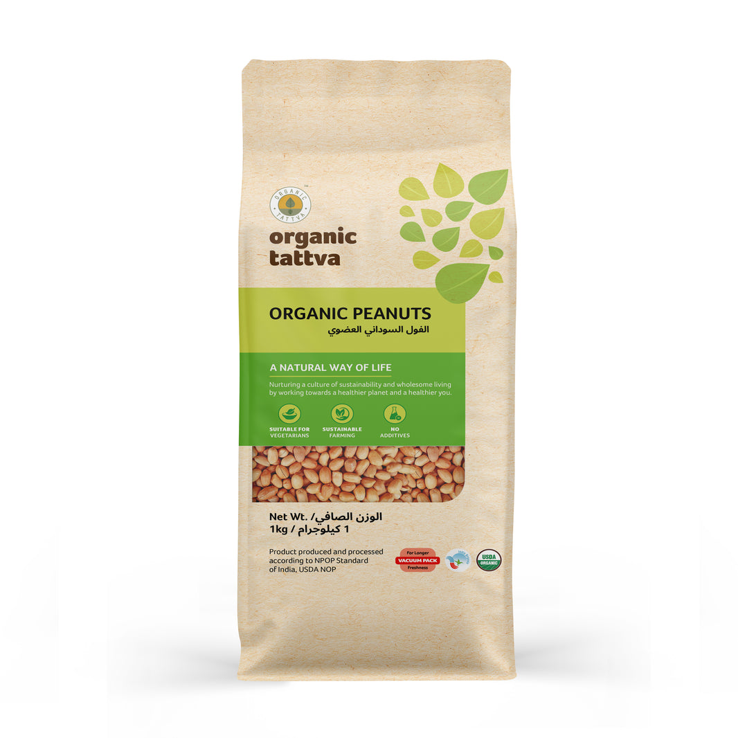 Oragnic Peanuts with Groundnuts 1kg (Pack of 3)