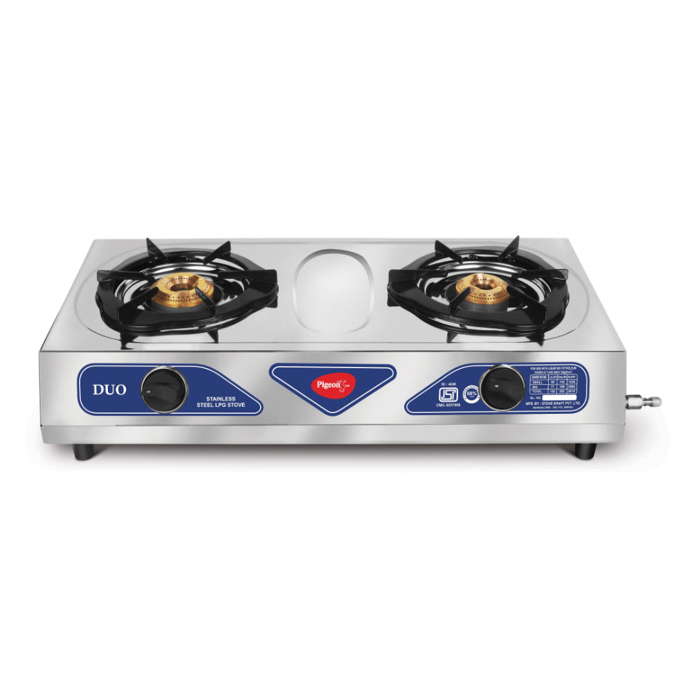 Pigeon Stainless Steel Lpg Stove 2 Burner Duo Auto - Billjumla.com