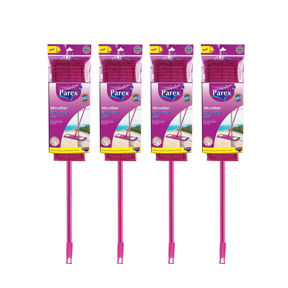 Parex – ممسحة مسطحة فعالة من الألياف الدقيقة (عبوة من 4 قطع)