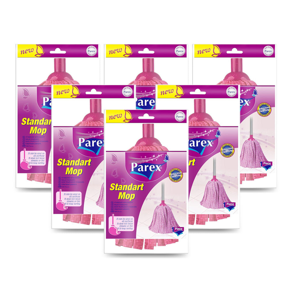 Parex Standard Mop With Handle - Pack Of 6 Pieces - Billjumla.com