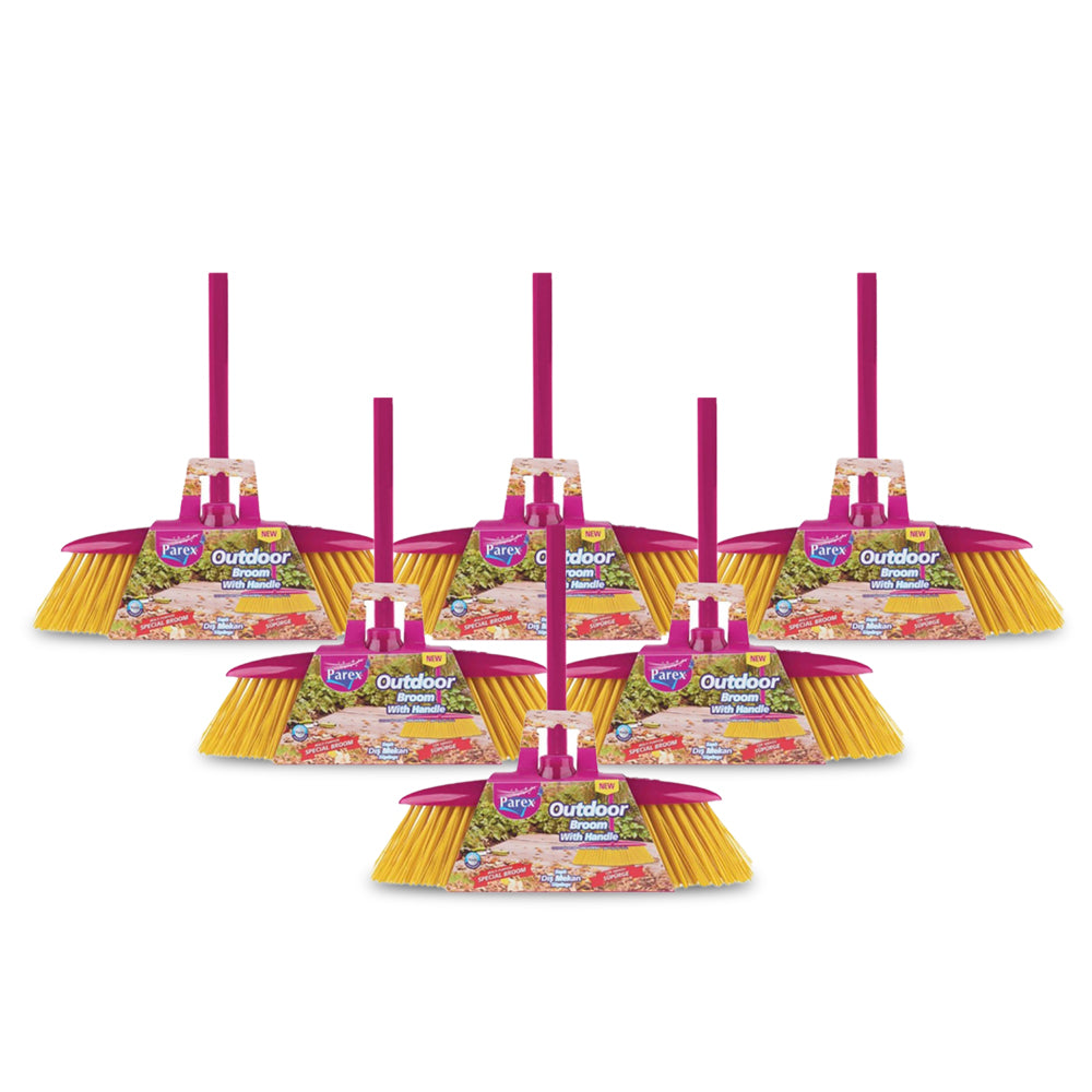 Parex Outdoor Broom With Handle - (Pack Of 6 Pieces) - Billjumla.com