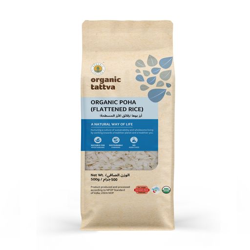 تاتفا بوها عضوي (أرز مسطح) 500 جرام (عبوة من 3 قطع)