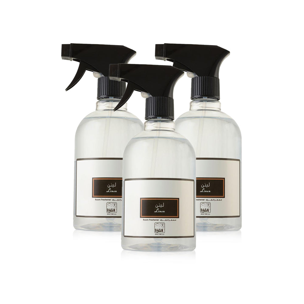 Al Shaya Perfumes Linen Room Freshner 500ml (Pack of 3)