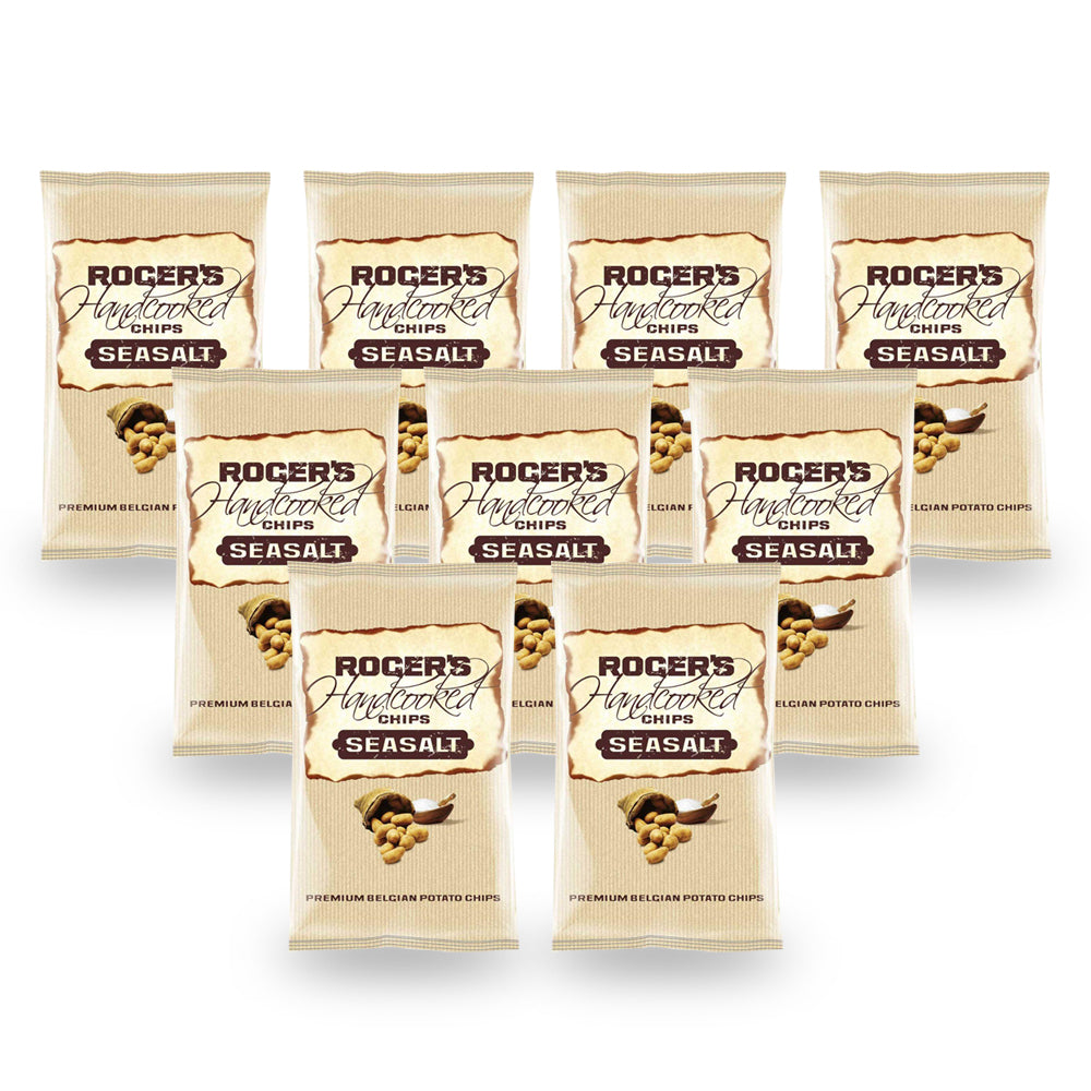 روجيرز شيبس مطبوخة باليد بملح البحر 150غ - مجموعة من 9 قطع