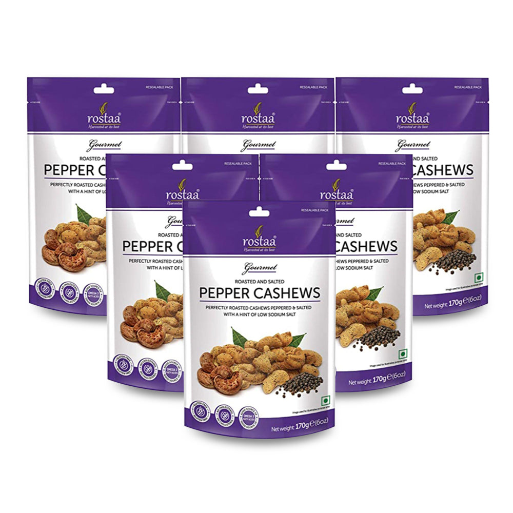 Rostaa Cashew Black Pepper 170G (Pack Of 6Pcs)