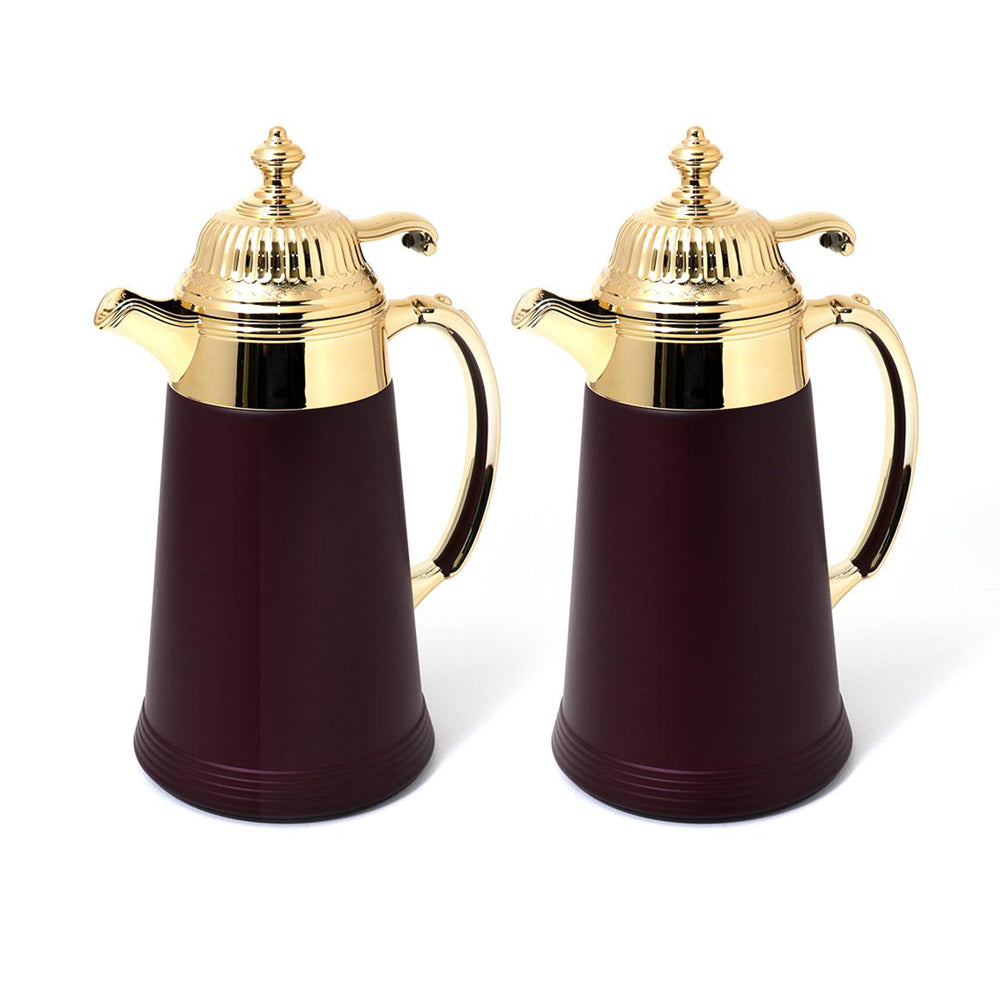 قارورة عربية باللون الأزرق الملكي المارون 700 مل (عبوة من قطعتين)