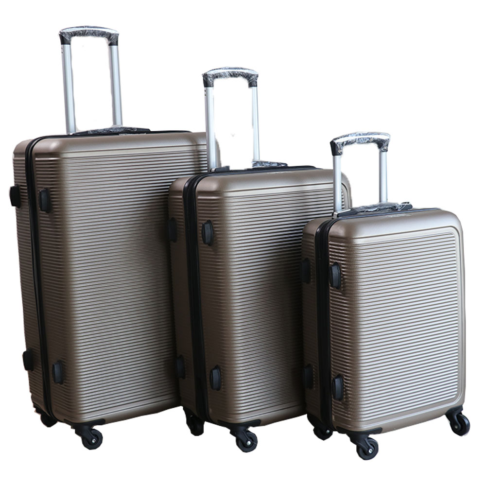 Travel One Hard Trolley 3 Pieces Set Champagne 20/24/28 Inch - Billjumla.com