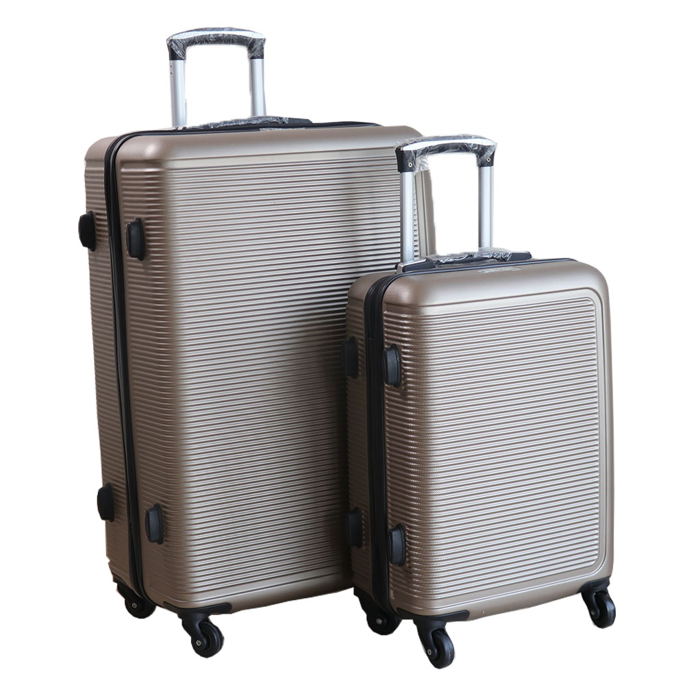 Travel One Hard Trolley 2 Pieces Set Champagne 20/28 Inch - Billjumla.com
