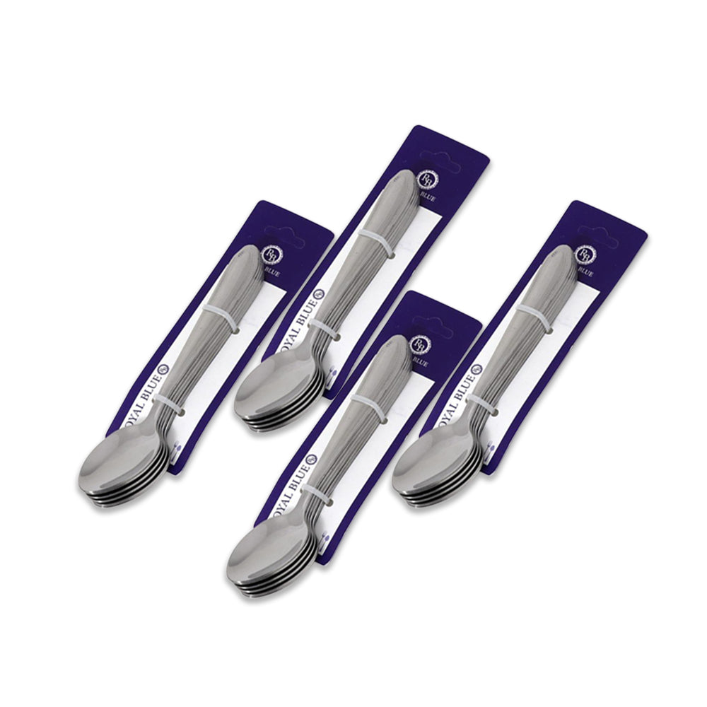 طقم ملاعق شاي رويال بلو مكون من 6 قطع - عبوة من 4 قطع