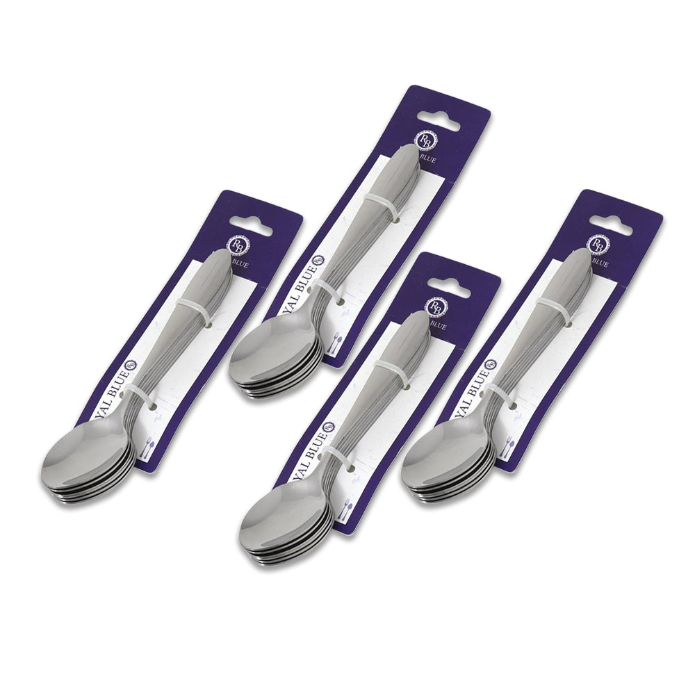 طقم ملاعق شاي رويال بلو مكون من 6 قطع - عبوة من 4 قطع