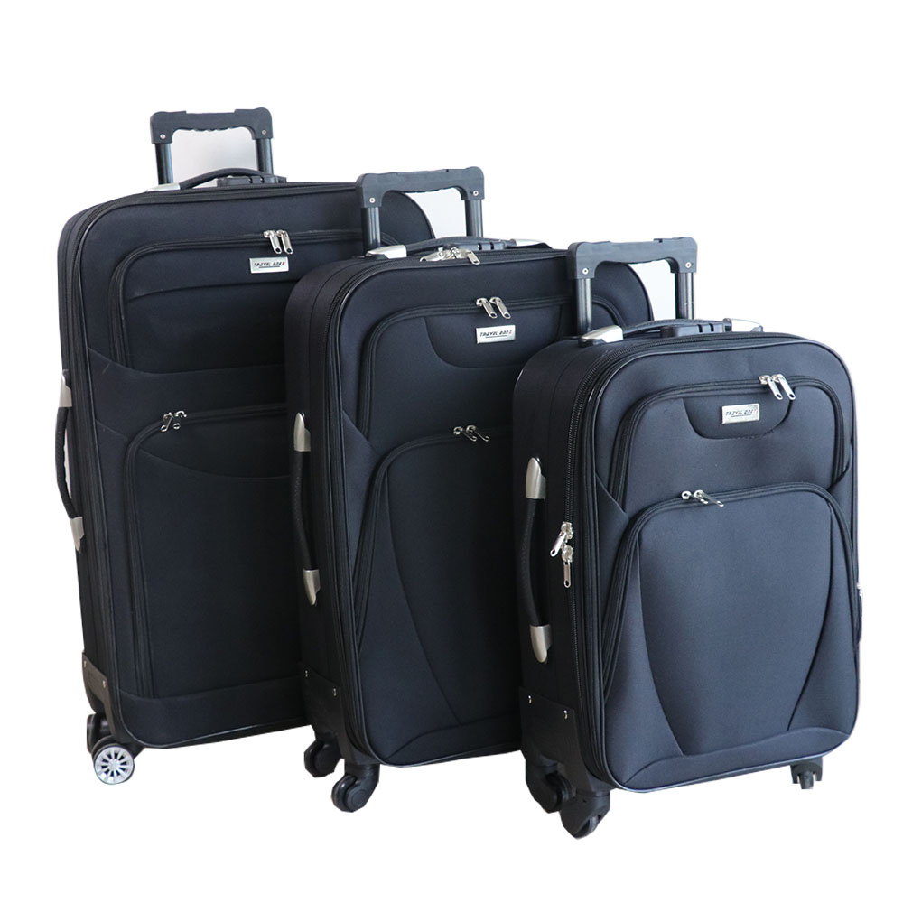 Travel One Black 9075 3 Pieces Set 20/24/28 Inch - Billjumla.com