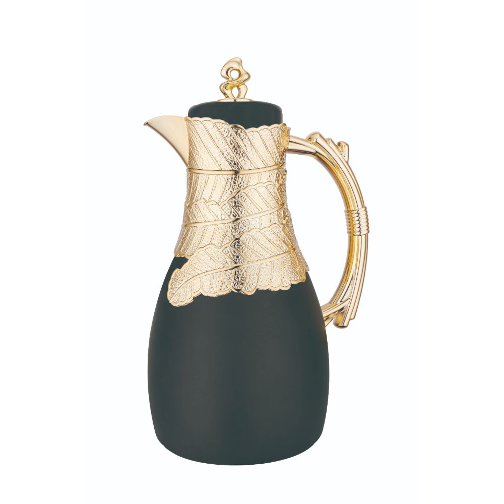 RoyalBlue Arabic Flask Black with Gold 1.0 Litre (Pack of 2) - Billjumla.com