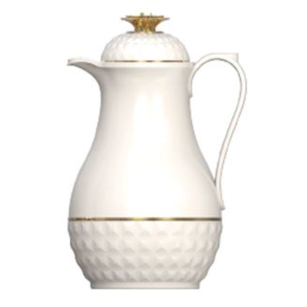 Royalblue Cute Tea Flask Jug With Glass Liner Off White - (Pack of 2) - Billjumla.com