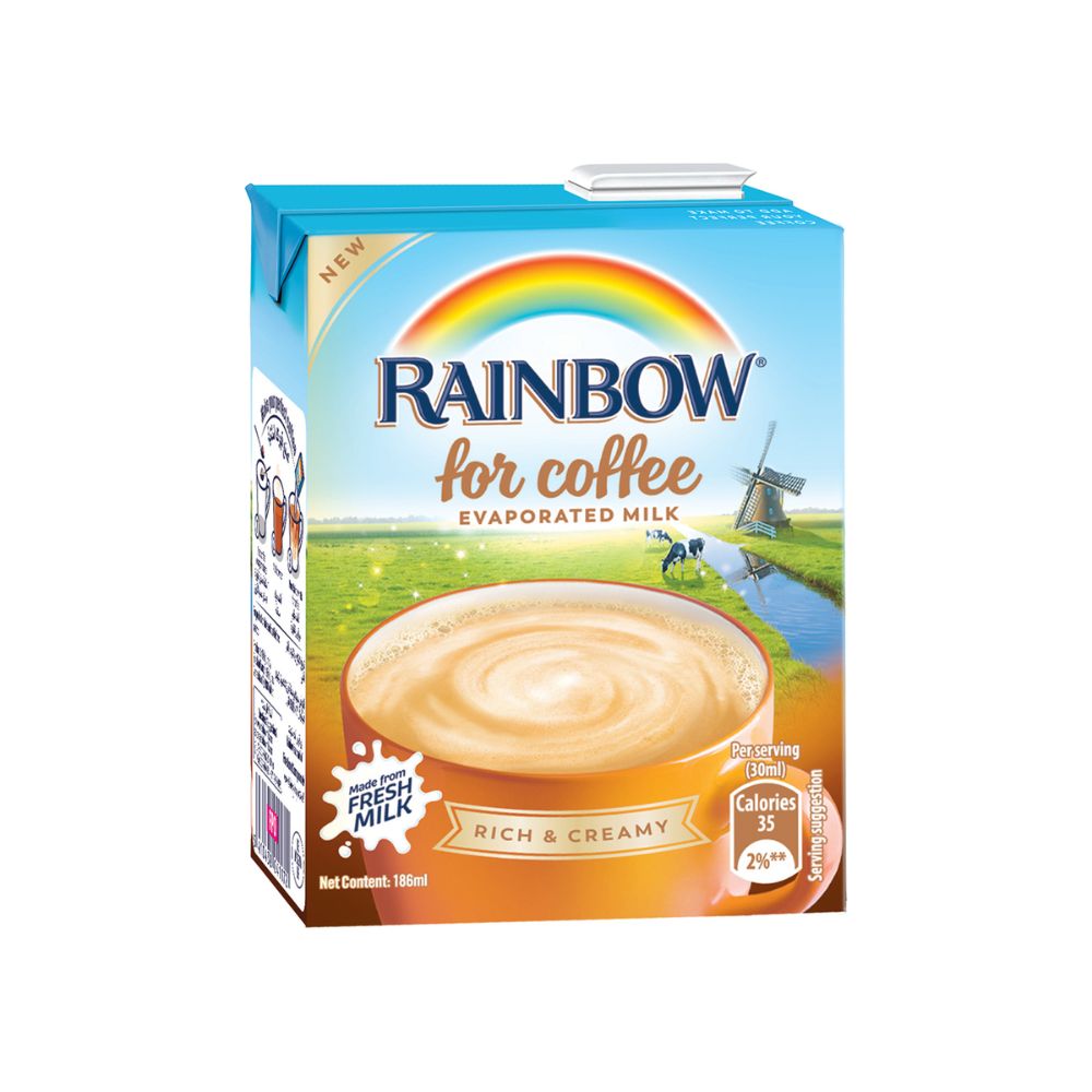 Rainbow Evaporated Milk 186ml - (Pack of 18) - Billjumla.com