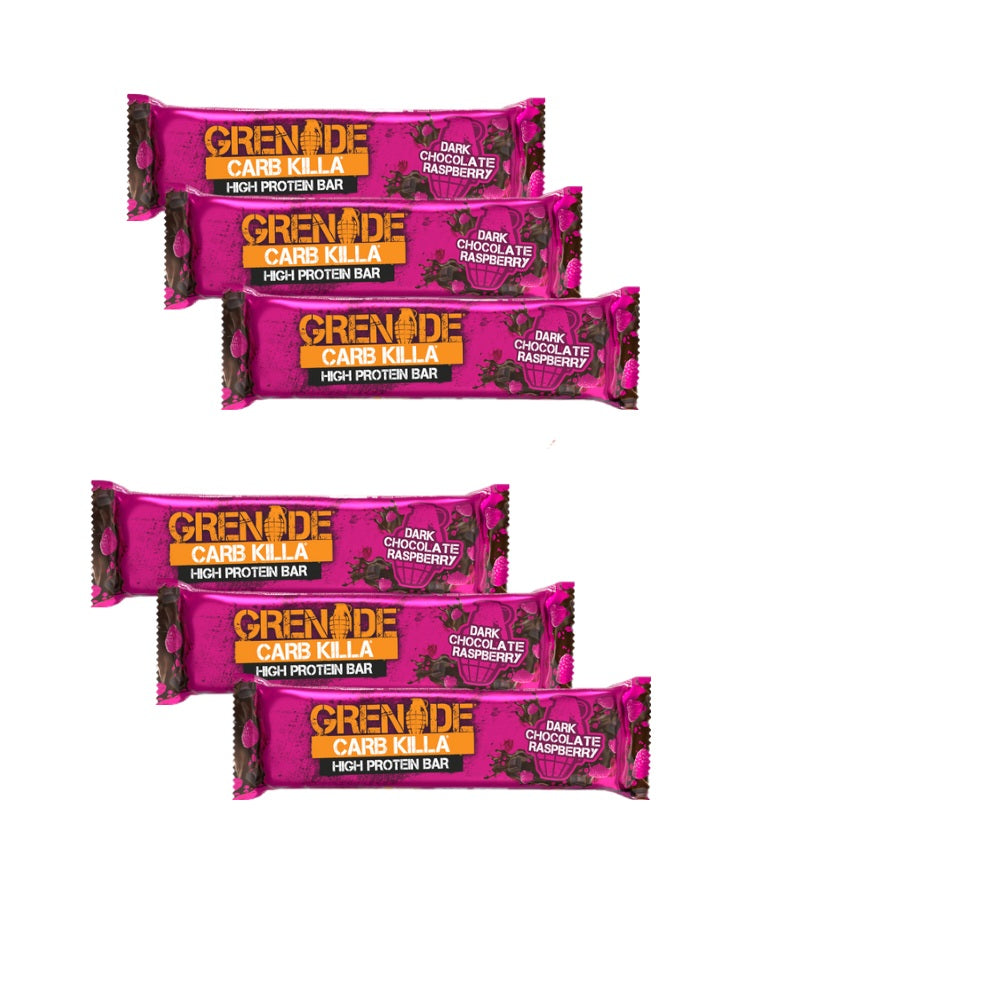 Grenade Dark Chocolate Raspberry Bar 60g (Pack of 6)