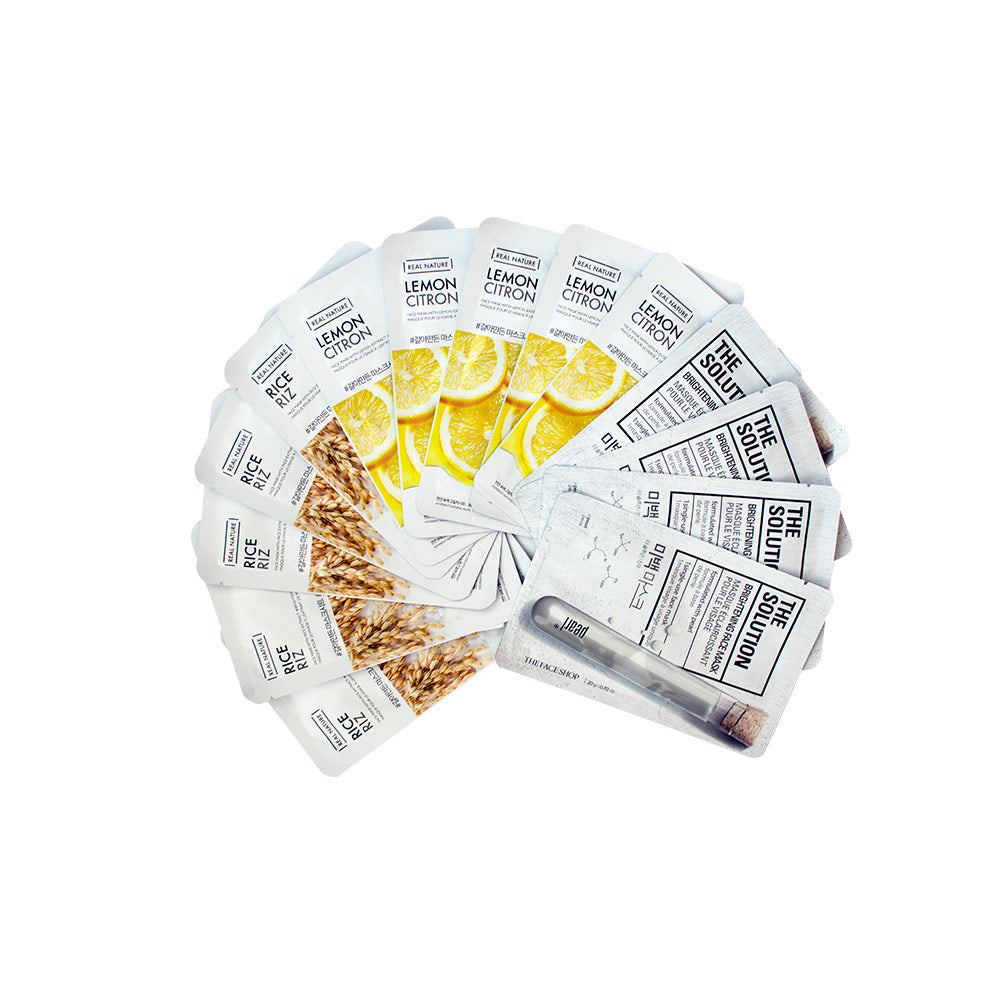 The Faceshop Real Nature + The Solution Brightening Mask Set - Billjumla.com