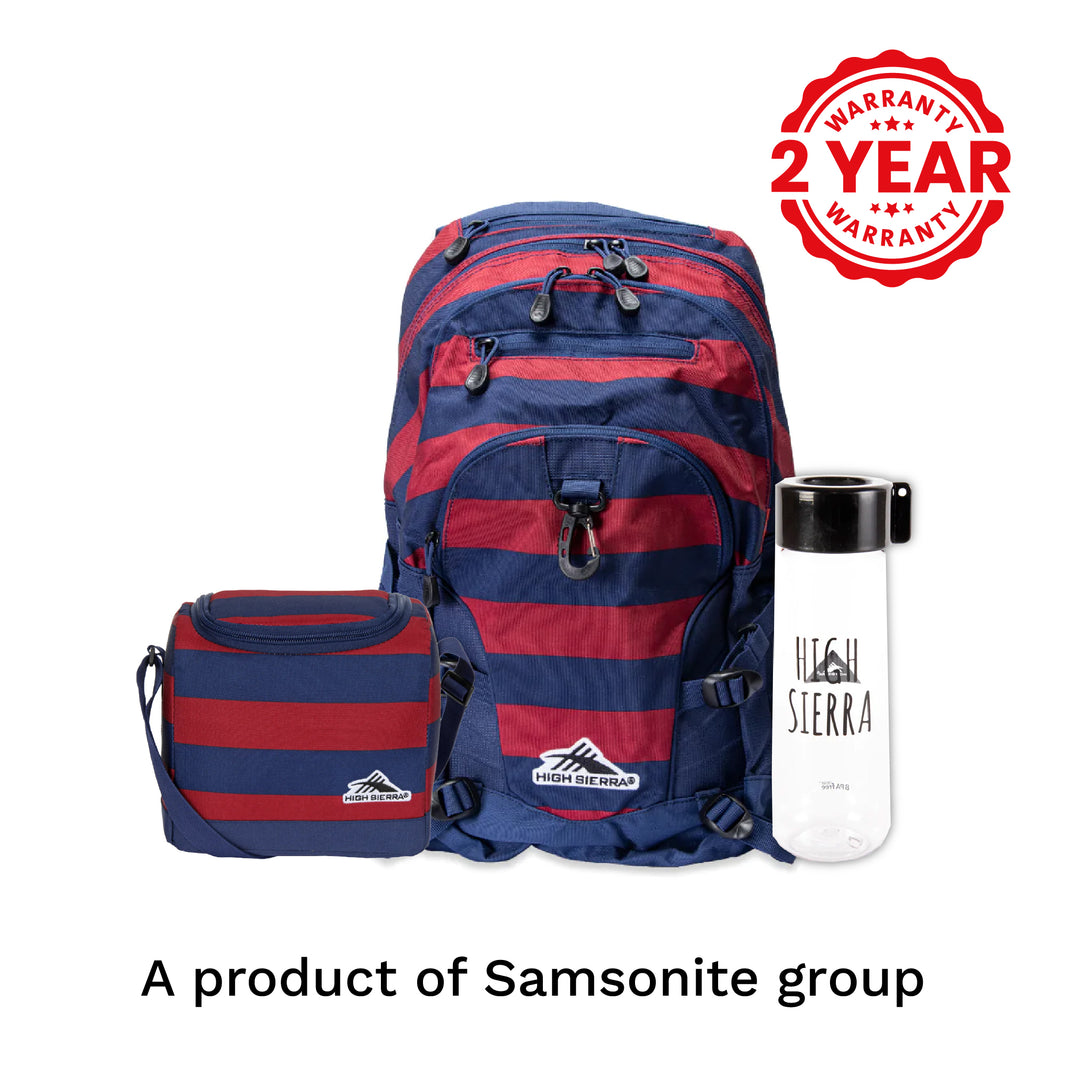 High Sierra Rugby School Bundle (Backpack, Lunch Box, Bottle)