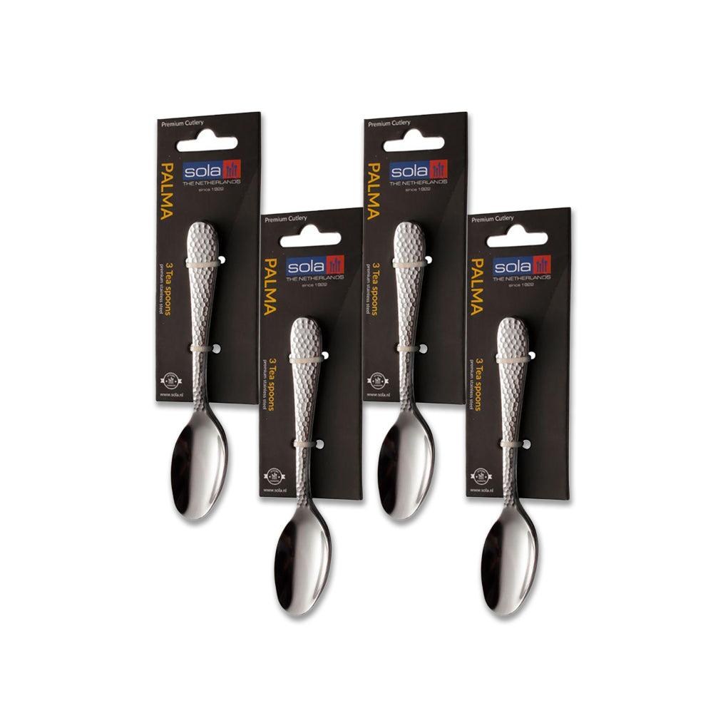 Sola Palma Tea Spoon Set of 3 - Pack of 4