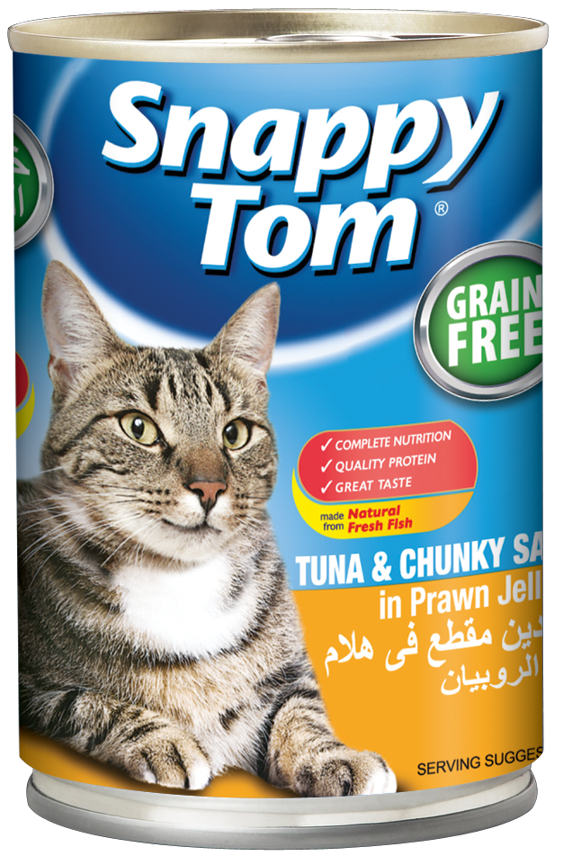 Snappy Tom Tuna & Chunky Sardines In Prawn Jelly 400g (Pack Of 3)