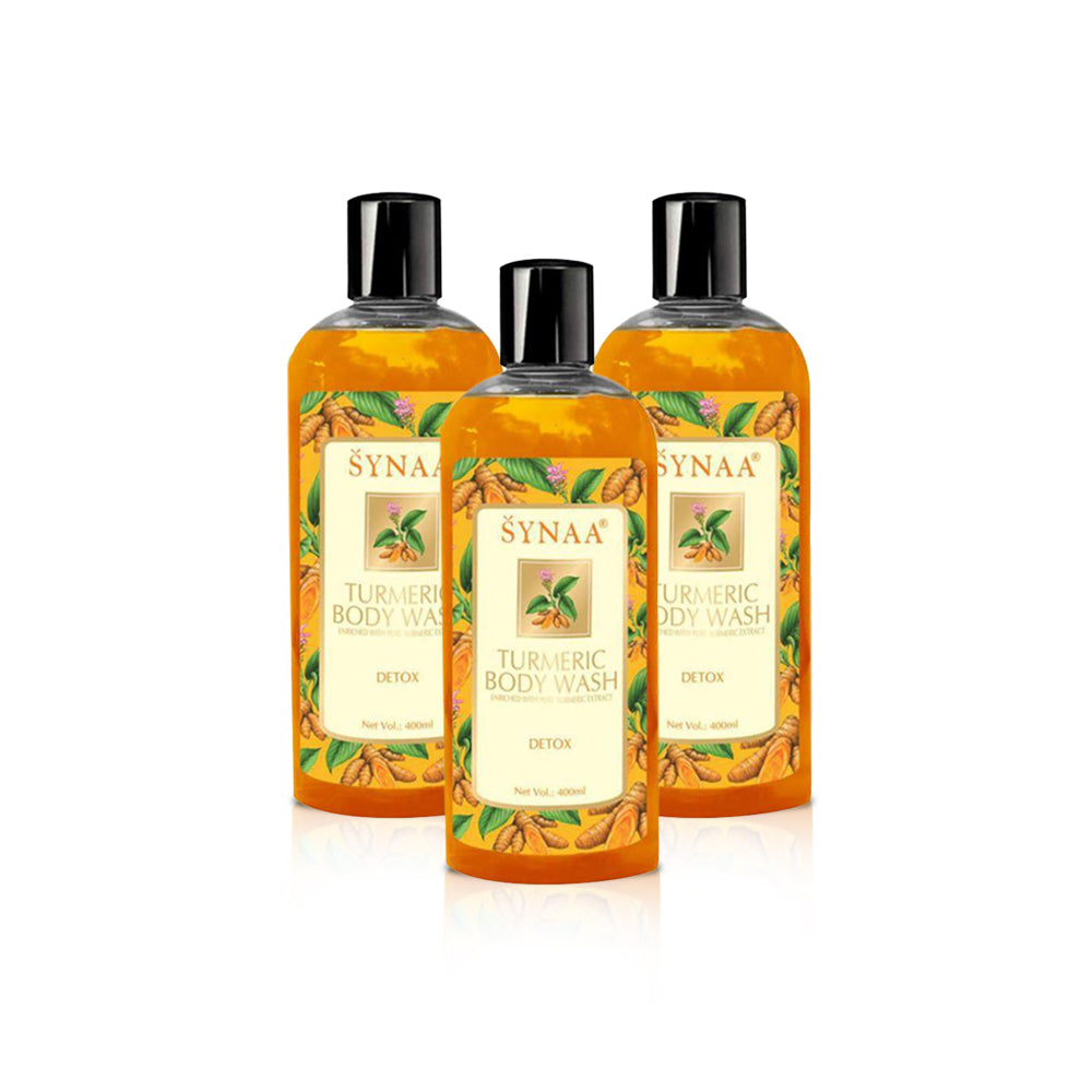 سينا غسول الجسم بالكركم 400مل مجموعة من 3 قطع