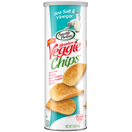 Sensible Portions Canister Chips Salt & Vinegar 141g (Pack Of 6) - Billjumla.com