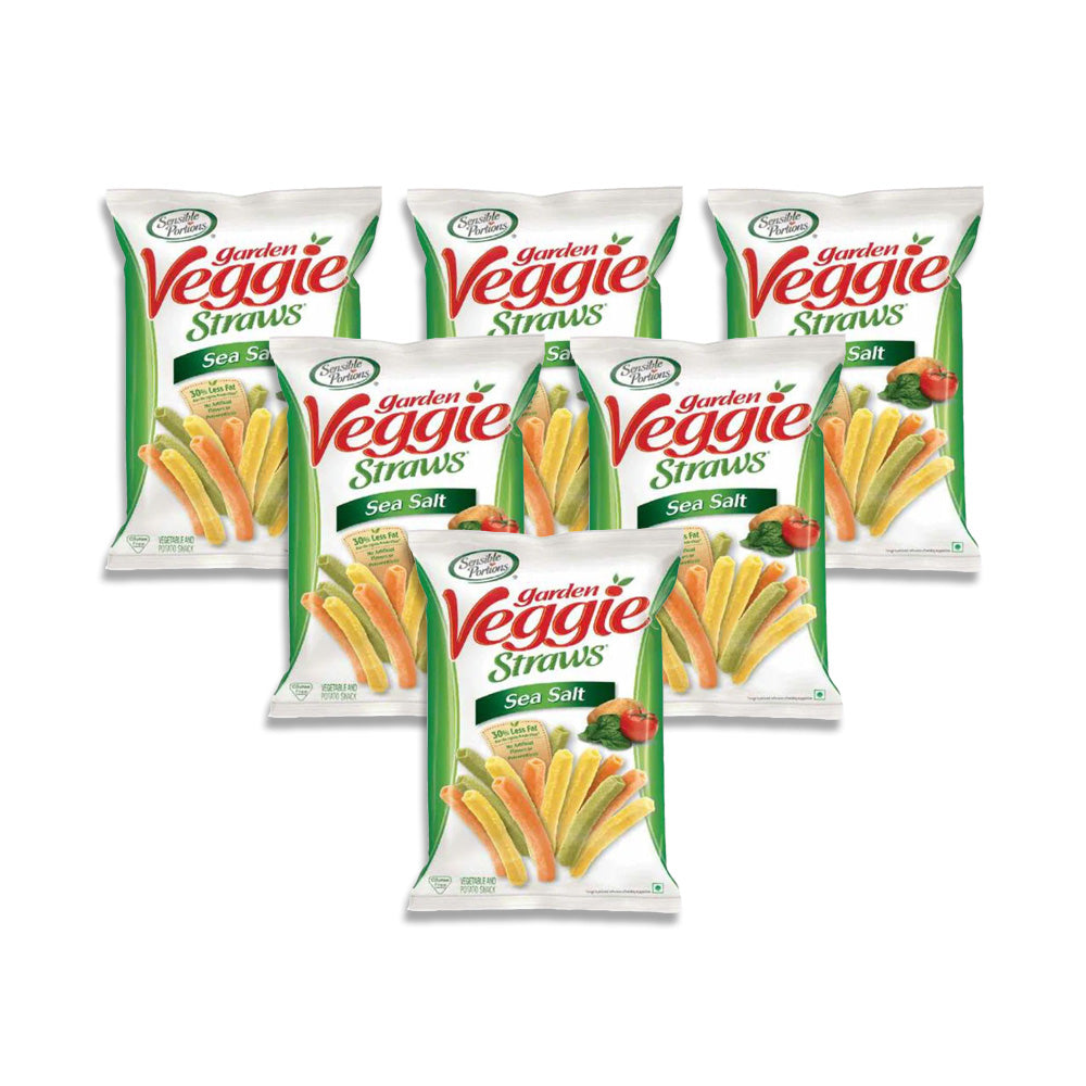 Sensible Portions Veggie Straws Sea Salt 120g - (Pack of 6)