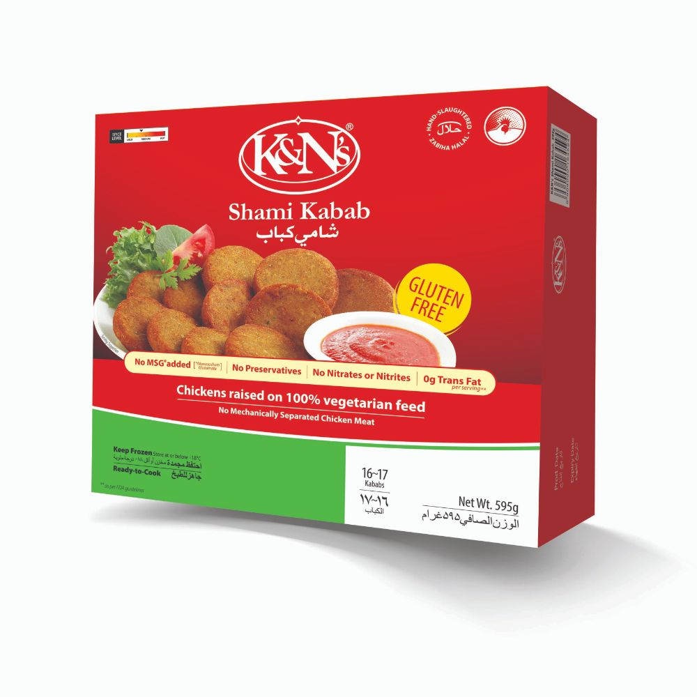K&N Shami Kabab 595gm - (Pack of 4) - Billjumla.com