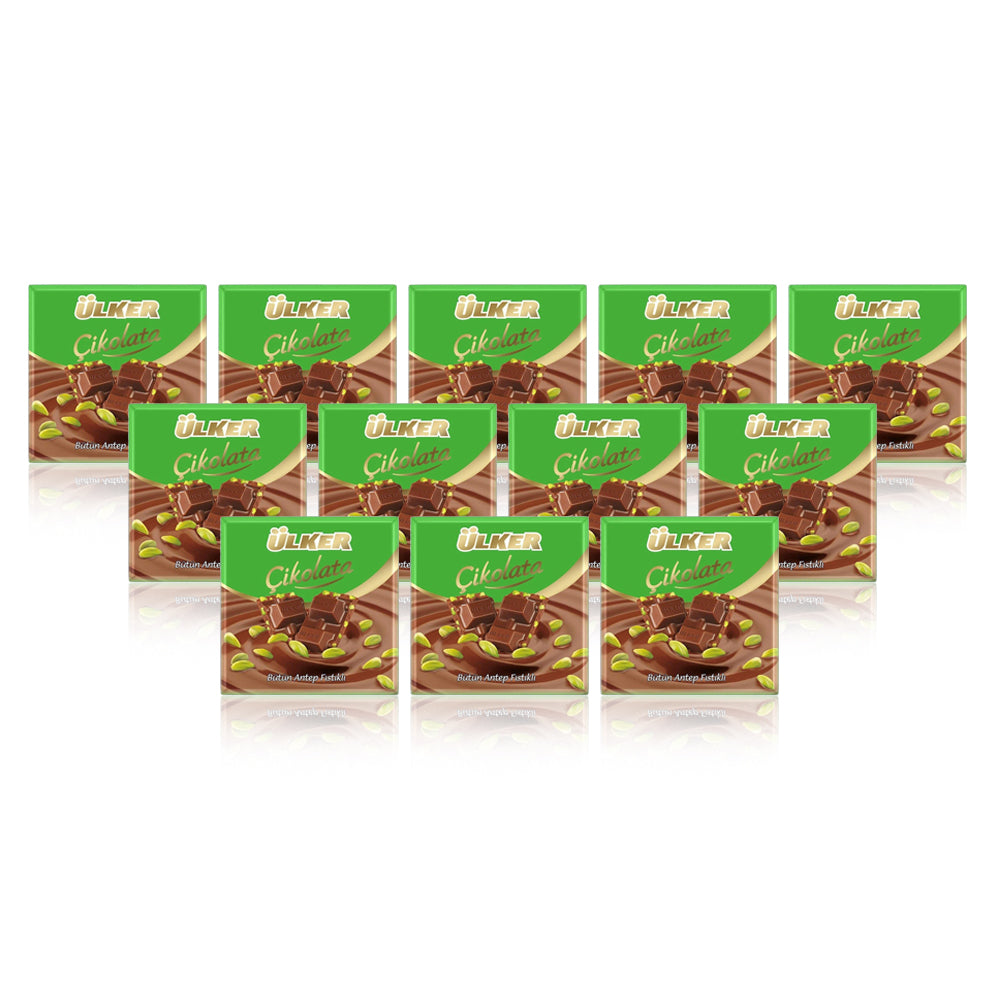 ULKER Square Choc Pistachio 70g - ( Pack Of 6 Pieces)
