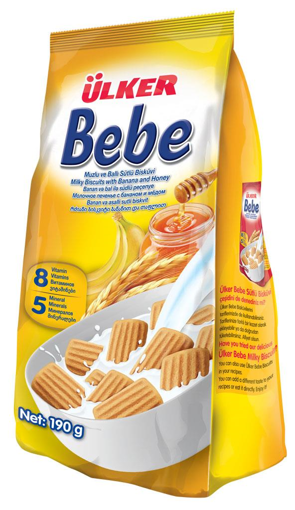 بسكويت أولكر للأطفال بالعسل والموز 190 جرام (عبوة من 4 قطع)