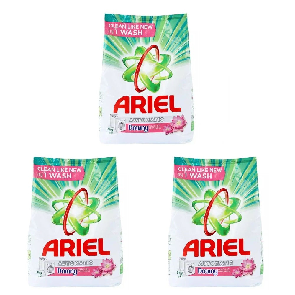 ARIEL Powder Automatic Touch of Downy 3KG (حزمة 3)