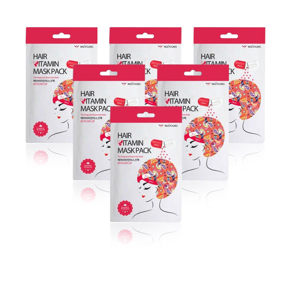 Korean Mask Vitamin Hair Mask Pack Steam Up - 1 Sheet (Pack Of 6 Sheets) - Billjumla.com