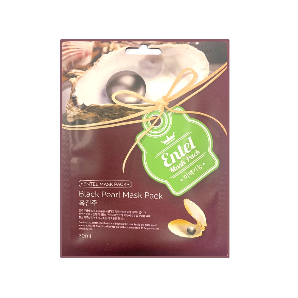 انتل - قناع الوجه اللؤلؤي الأسود (عبوة من 10)