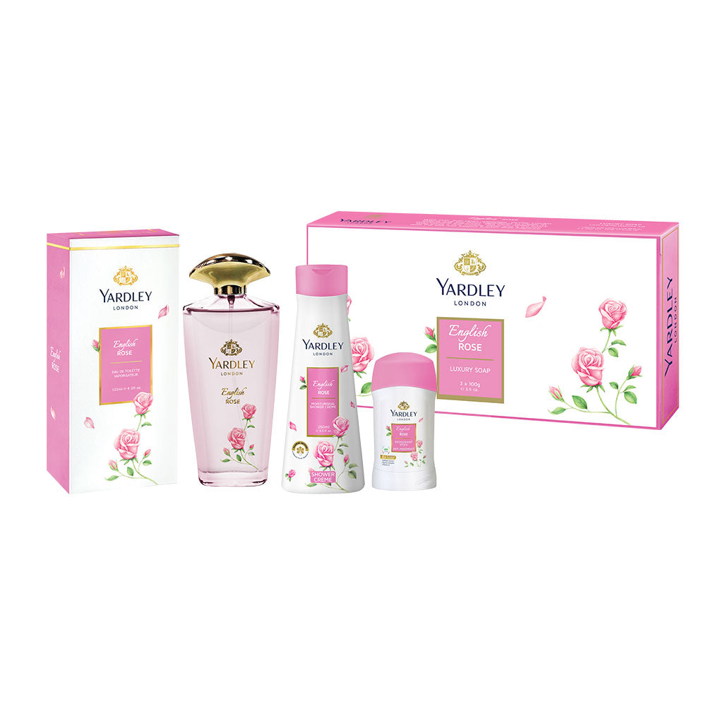 مجموعة ياردلي للعناية بالجسم بالورد الإنجليزي ،من 5 قطع