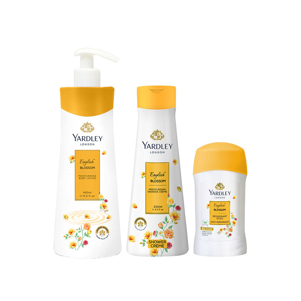 مجموعة ياردلي بلوسوم للعناية بالجسم من 3 قطع