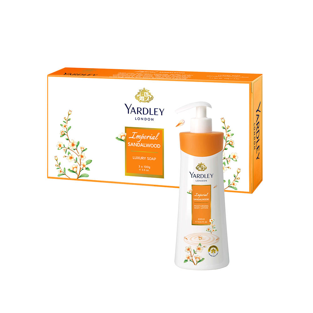 مجموعة ياردلي للعناية بالجسم من خشب الصندل ، قطعتان