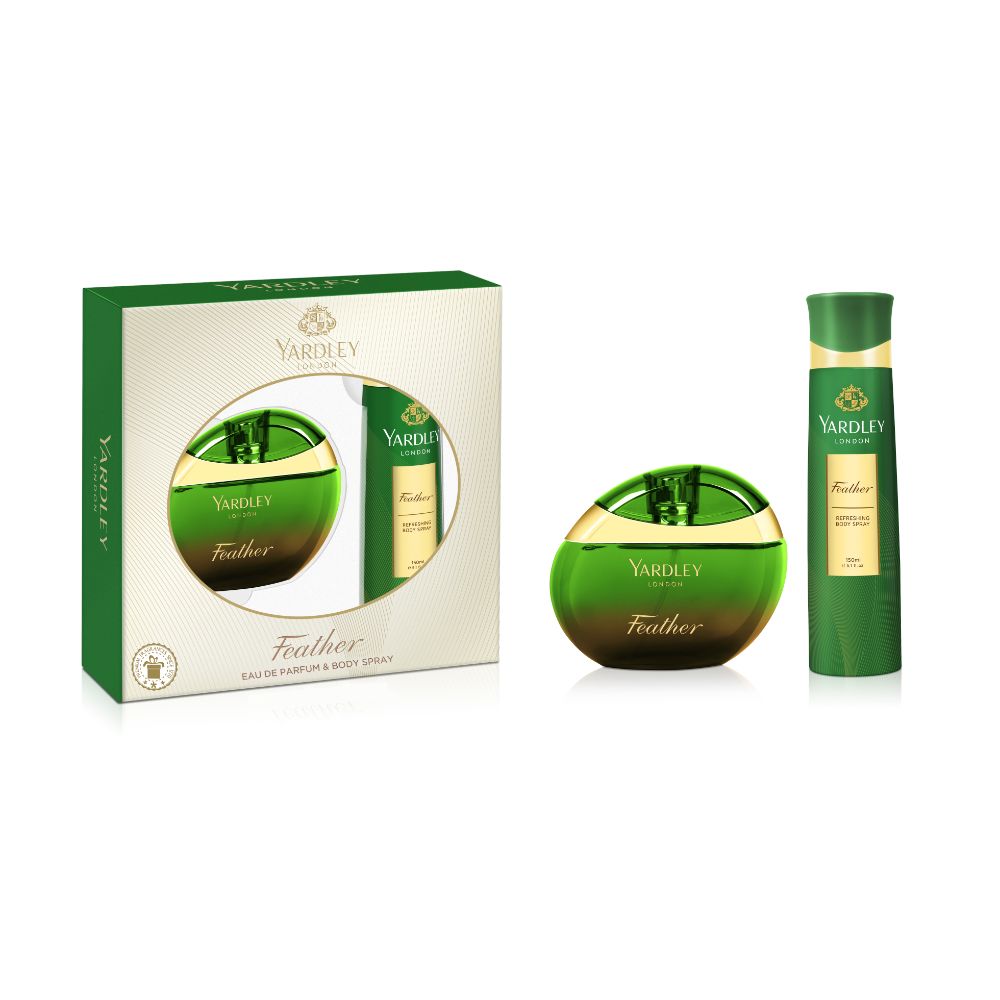 Yardley EDT + Body Spray 150ml Feather Gift Pack (Pack of 3)