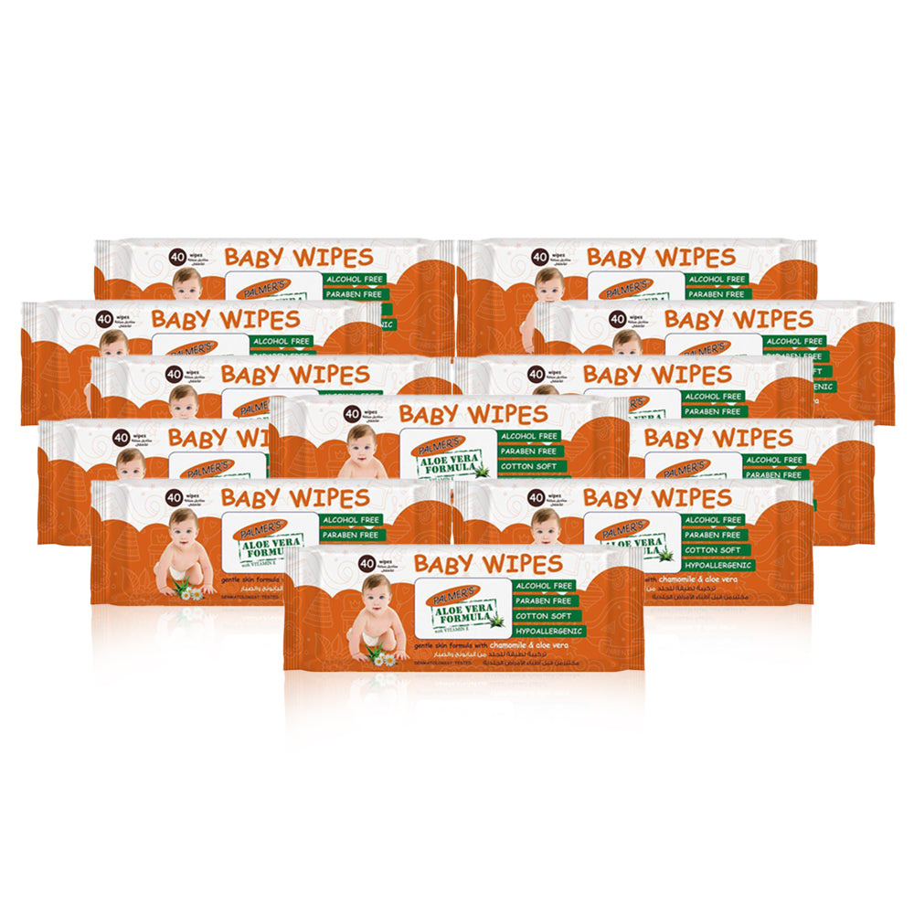 بالمرز بيبي فلاور مناديل مبللة 40 منديل عبوة من 24 قطعة