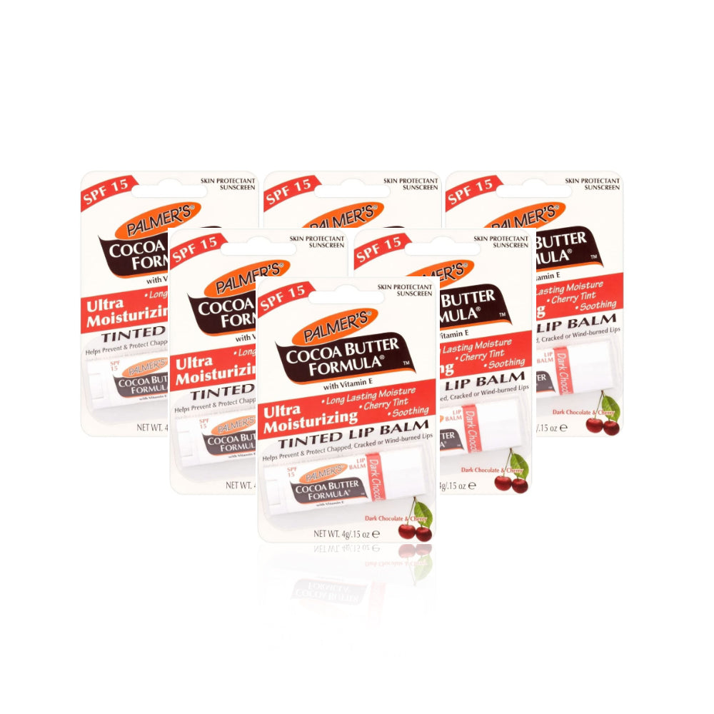 Palmers Chocolate/Cherry Tinted Lip Balm 4.25g (Pack Of 6)