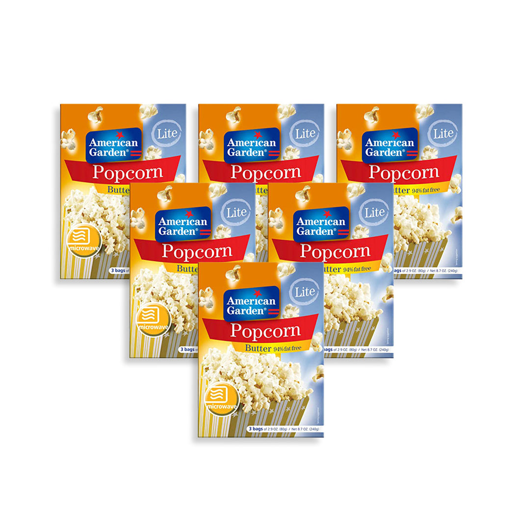 أميريكن غاردن فشار خالي من الدهون للمايكروييف 273غ مجموعة من 6 علبة