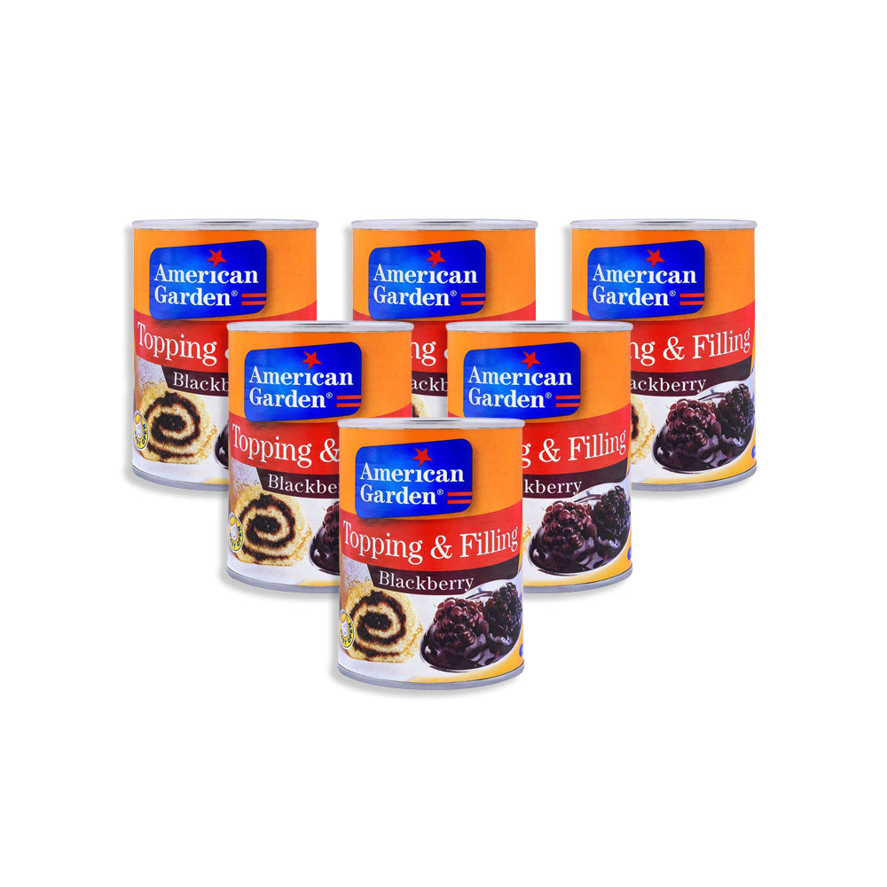 أميريكان جاردن - حشوة فطيرة التوت الأسود 595 جم (عبوة من 6 قطع)