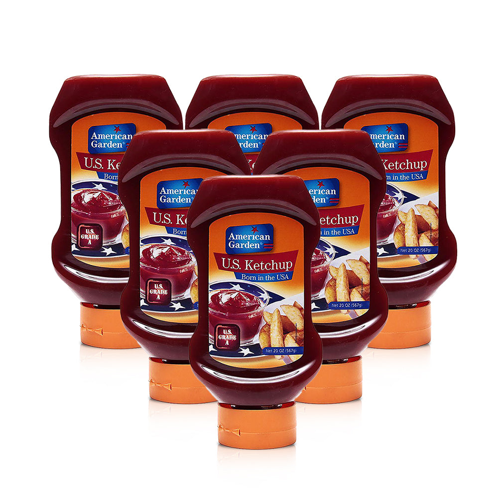 أمريكان طماطم كاتشب ضغط 567 مل -مجموعة من 6 عبوات