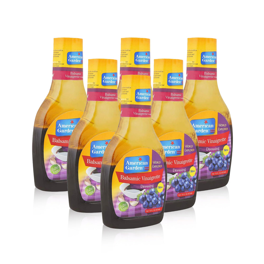 أميريكن غاردن صوص خل سلطة بلسمك - 473مل - (عبوة من 6 قطع)