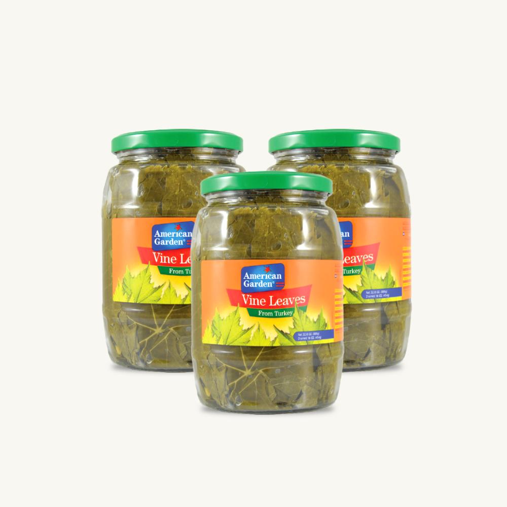 أميريكن غاردن ورق العنب 930غ الوزن الصافي 454غ عبوة من 3قطعة