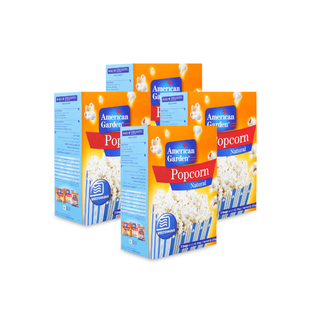 American Garden Microwave Popcorn Regular 91g X 3 Bags (Pack of 4 )