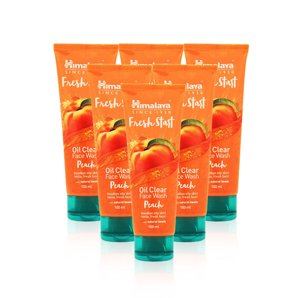 Himalaya Fresh Start Oil Clear Face Wash Peach 100ml (Pack of 6)