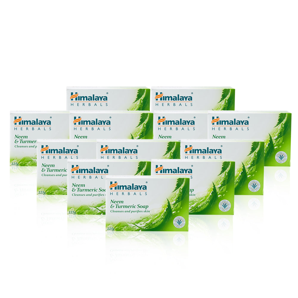 صابون النيم والكركم 125غ من هيمالايا مجموعة من 12 قطعة