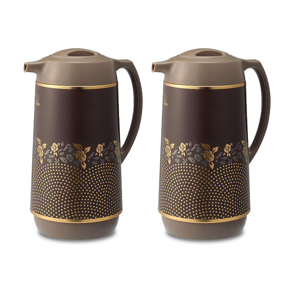 Zojirushi Vacuum Flask Rose Brown 1 Liter - Pack Of 2 pieces - Billjumla.com